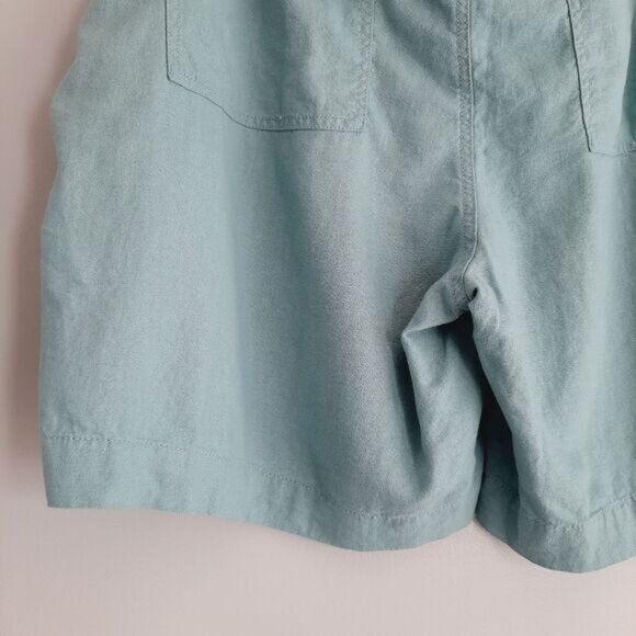 PENNINGTONS | Linen Blend Hi-Rise Casual Light Shorts Blue Teal Sz 22 - Picture 8 of 12